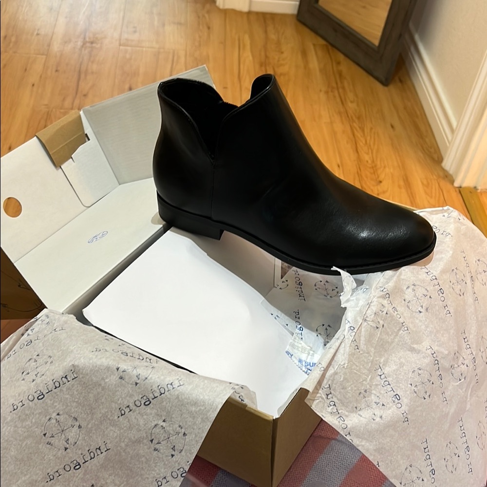 Black Leather Ankle Boots